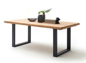 MCA furniture Esstisch Dayton - ausziehbar - Wildeiche / Anthrazit 200 / 300 x 100cm