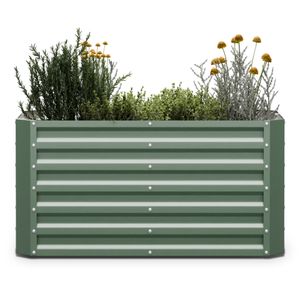 Blumfeldt hohes Garten-Hochbeet 120x60x90 cm, gerade Form, aus verzinktem Stahl, Rost- & Frostschutz, einfache Montage, ideal für effizientes Gärtnern