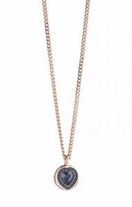Guess Damen Halskette Coins of Love Heart Stone Gold-Plated rosegold UBN21536