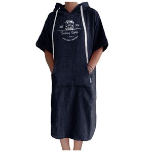 HOMELEVEL Badeponcho Uni - Surf Poncho aus 100% Baumwolle - Handtuch für Erwachsene - Bademantel für Damen und Herren - Badetuch mit Kapuze