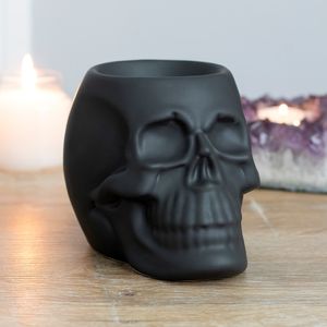 Gothic Duftlampe Schwarzer Totenkopf