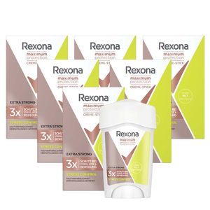 Rexona Maximum Protection Anti-Transpirant Deo Creme Stress Control mit 48 Stunden Schutz gegen starkes Schwitzen und Körpergeruch 45 ml 6 Stück