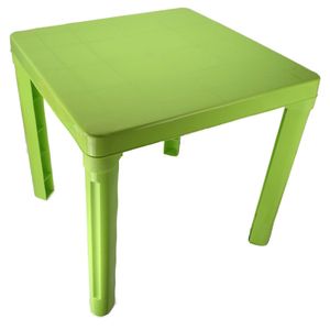 Kinder Spieltisch 49,5x49,5x47,5cm Gartentisch in blau, grün, orange oder pink, Farbe:grün