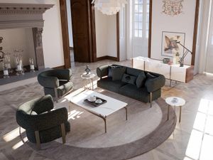 Sofagarnitur Schwarz Sofa Zweisitzer 2x Sessel Luxus Wohnzimmer JVmoebel