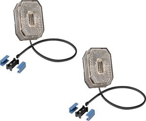 2 x Aspöck Flexipoint 1 weiss LED m. 0,5 m DC-Kabel + DC Verbinder - 31-6309-007