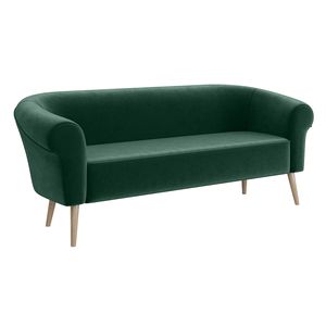 MEBLINI Mini Sofa 3-Sitzer für Wohnzimmer - Mini Lounge für drei Personen - Küchensofa - Sofa Klein - EMILIA - 3 - Grün Samt