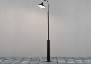 LED Landhaus Mastleuchte Wegeleuchte Gartenbeleuchtung & Wegbeleuchtung, Schwarz