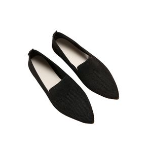 Damen Loafer Flachschuhe Slipper Freizeitschuhe Komfort Leichte Spitze Schuhe Schwarz,Größe:EU 38