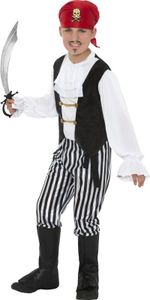 Šľachtický pirátsky detský kostým čiernobiely