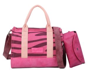 Fritzi aus Preußen Canvas Izzy04 Cross Bag Zebra Pink