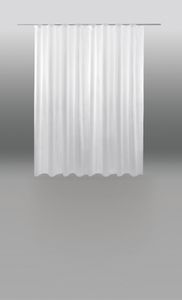 Dekoschal mit Universalband Transparent Gardine Voile B300 - L145, Farbe: weiß - perlweiß