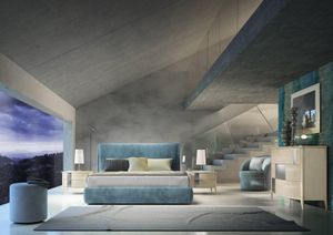 JV Möbel  Designer Bett Polster Design Luxus Doppel Hotel Betten Schlaf Zimmer 180x200cm