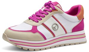 Tamaris Damen Sneaker Schnürung Plateau mehrfarbig 1-23727-42, Größe:40 EU, Farbe:Pink