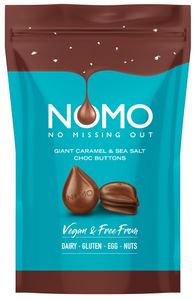 NOMO Vegane Giant Buttons Caramel & Sea Salt 110g