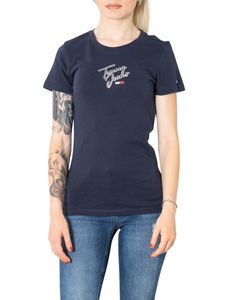 TOMMY HILFIGER JEANS T-shirt Damen Baumwolle Blau GR54226 - Größe: XXS