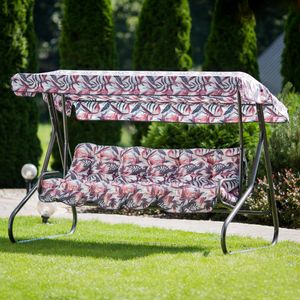 Hollywoodschaukel Gartenschaukel 3-Sitzer Schaukel Sonnendach Campingschaukel