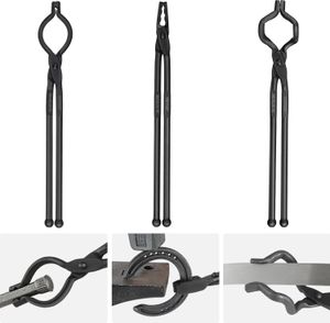 VEVOR Sada kovacích klieští, V-Bit, Wolf, ZV kliešte 3 ks. Kovacie kliešte z uhlíkovej ocele, 461 x 68 x 18 mm / 458 x 38 x 19 mm / 463 x 78 x 52,3 mm, kovacie kliešte s predĺženou rukoväťou