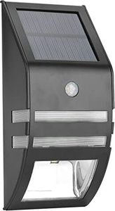 Zerodis Solarlampe Lichtgarten Leuchten Wand im Freien im Freien Wasserdichte WLAN 2 LED (Schwarz-Pure-Weiß)