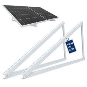 NuaSol Solarpanel Flachdach Halterung Solar- & PV-Montagesysteme PV-Modul Aufständerung Balkonkraftwerk bis 118 cm Neigungswinkel verstellbar  0-90°