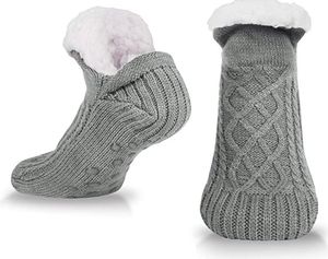 ALSTER HERZ® Hausschuhsocken Grau 36-39, ABS Sohle, Damen und Herren, A0331 ALSTER HERZ® Hausschuhsocken Grau 36-39, ABS Sohle, Damen und Herren, A0331