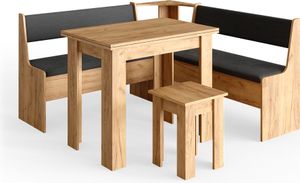 Vicco Eckbankgruppe Roman, 150 x 150 cm mit Tisch, Goldkraft Eiche/Anthrazit Vicco Eckbankgruppe Roman, 150 x 150 cm mit Tisch, Goldkraft Eiche/Anthrazit