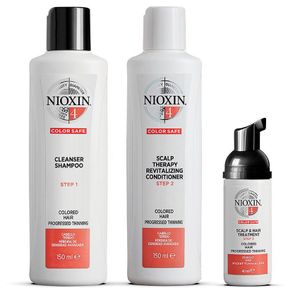 Šampón na vlasy Nioxin System 4, 150 ml + kondicionér na vlasy, 150 ml + prípravok na zahustenie vlasov, 40 ml