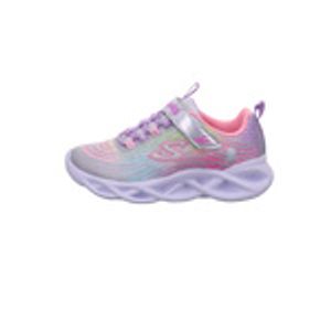Skechers SLights-Twisty, Mädchen Mesh Sneakers in silber bunt, herausnehmbare Einlegesohle, weiche Laufsohle