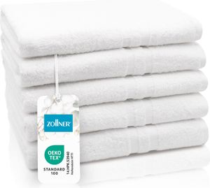 5er Set Duschtücher, 70x140 cm, weiß, 100% Baumwolle 5er Set Duschtücher, 70x140 cm, weiß, 100% Baumwolle