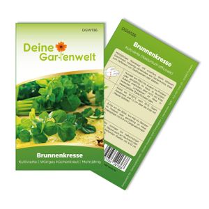 Brunnenkresse Kultivierte Samen - Nasturtium officinale - Brunnenkressesamen - Gemüsesamen - Saatgut für 1.000 Pflanzen