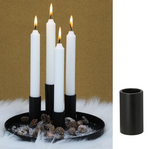 Stabkerzenhalter "BlackMagnetS" magnetisch Metall schwarz 2,5x5cm Kerzenständer Stabkerzen