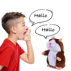 Interaktiver Hamster | Plüschspielzeug für Kinder | sprechendes elektrisches Stofftier | sprechender Hamster batteriebetrieben | Plüschtier Sprecher