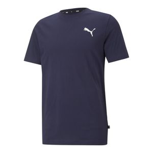 PUMA Herren T-Shirt - ESS Small Logo Tee, Rundhals, Kurzarm, uni Blau M