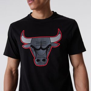 New Era NBA Shirt - OUTLINE Chicago Bulls schwarz - M