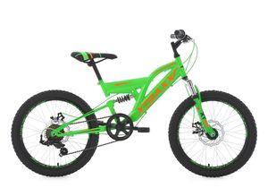 Mountainbike Fully 20'' Xtraxx grün-orange RH 30 cm KS Cycling