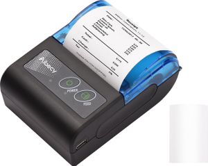 Aibecy XGR-POS581 Thermodrucker Etikettendrucker USB mit 58 mm Druckpapier Kompatibel mit iOS Android Windows