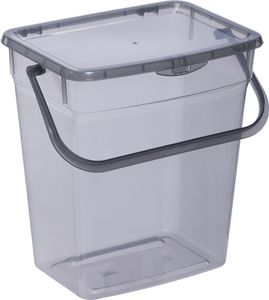 plast team Waschmittelbox 6 Liter grau-transparent