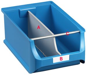 allit Trennsteg für Sichtlagerkasten ProfiPlus Box 5 längs 1 Stück (Bild A)