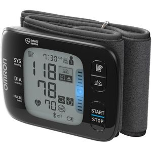 Omron RS7 Intelli IT Blutdruck-Messgerät, Handgelenk-Messung, automatisches Aufpumpen, 200 speicherbare Messungen
