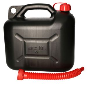 KOTARBAU® Benzinkanister aus Kunststoff mit Ausgießer für alle Kraftstoffarten 10L