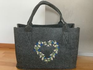 1 Filztasche Einkaufstasche " Wildblume"