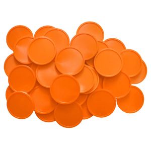 CombiCraft Kunststoff Wertmarken oder Pfandmarken Blanko - Orange - 100 Stück