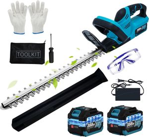 Akku Heckenschere,500W Elektrische Gartenschere Heckenschere mit 2 Akkus,Dual Schnittklingen,51cm Schnittlänge,15mm Zahnabstand,Garden Landscaping Akku Heckenschere,500W Elektrische Gartenschere Heckenschere mit 2 Akkus,Dual Schnittklingen,51cm Schnittlänge,15mm Zahnabstand,Garden Landscaping