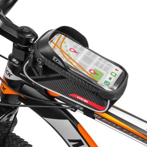 MalTrack Fahrrad Rahmentasche | Wasserdichte Fahrradtasche | Handytasche | Etui für Handy | Smartphone bis zu 6.8″ | Schwarz