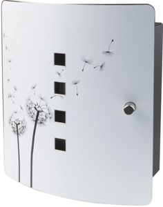 BURG-WóCHTER Schlôsselbox 6204/10 Ni Pusteblume, Design Pusteblume mit 10 Haken und magnetischem Verschluss