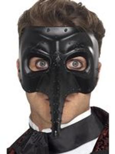 Venezianische Schnabelmaske  Maske Zanni schwarz