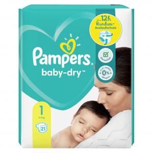 Pampers Baby Dry Größe 1 Newborn (2-5 kg) 21 Stück