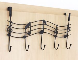 DanDiBo Türgarderobe Melody 131019 Schwarz Türhaken 42 cm Garderobe Kleiderhaken Haken