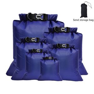 6 Stk Wasserfester Packsack Seesack Packsäcke Wasserdichte Trockentasche Aqua Bag Camping Blau