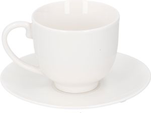 alpina nádobí sada 12 kusů - šálky na espresso s podšálky - keramika - 31 x 17,5 x 7 cm - bílá