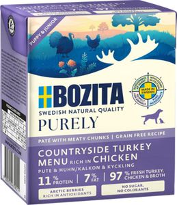 Bozita Purely Puppy & Junior Paté mit Pute & Huhn | 6 x 370 g